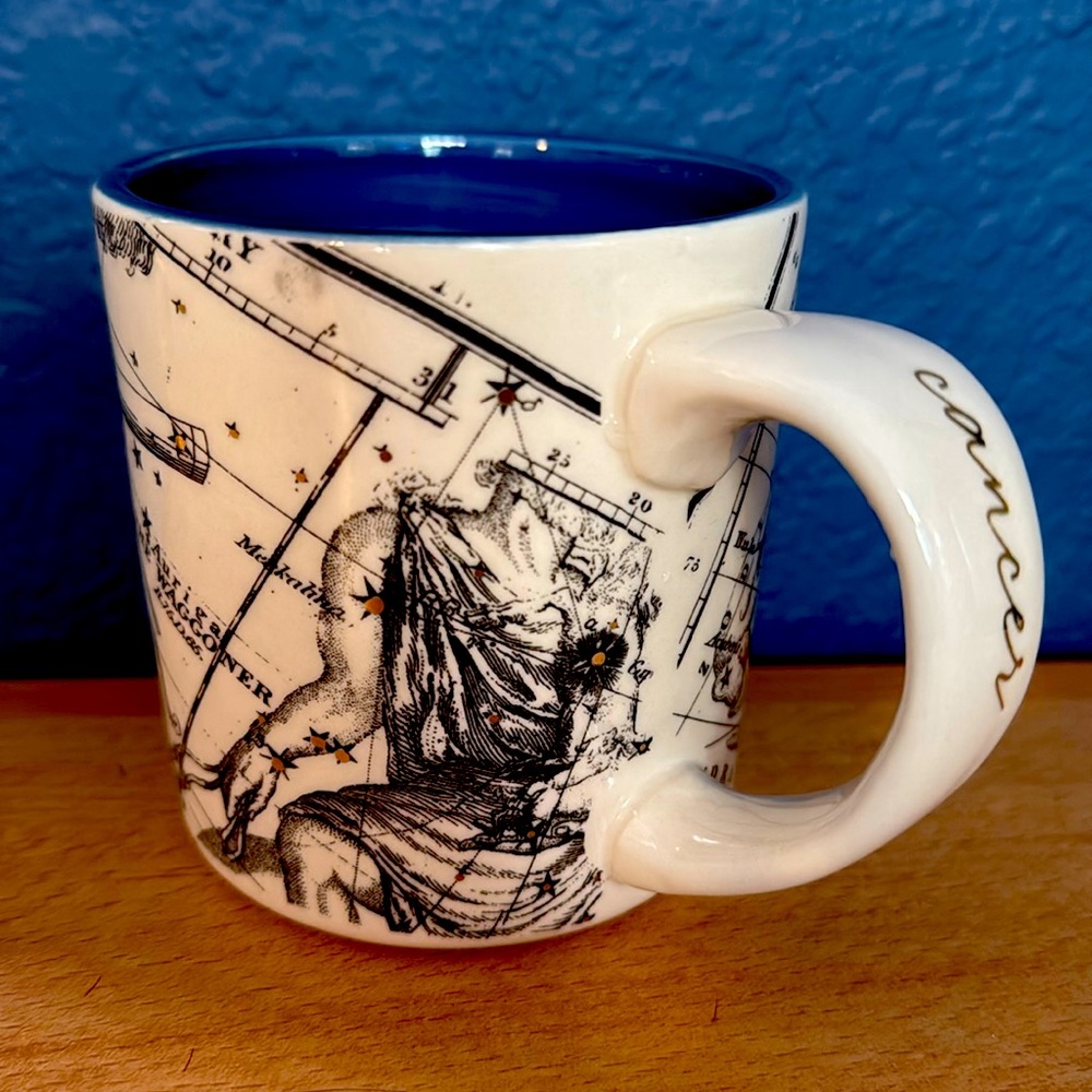Anthropologie Astrological sign Cancer coffee mug by Salt and Earth